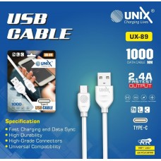 UNIX UX-89 2.4Amp 1000mm  Type C Fast Data cable