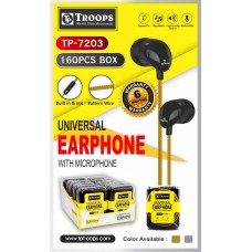 Troops TP-7203 Universal Earphone With Mic