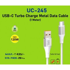 ERD USB-C UC-245 Turbo Charge Metal Cable 120W (1M)