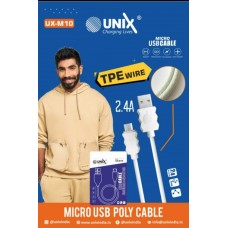 Unix UX-M10 TPE Wire 2.4A Micro/v8 Cable