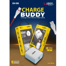  Ubon CH 550 Charge Buddy Charger With Micro USB Cable 
