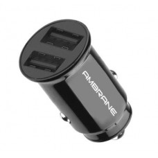 AMBRANE ACC56 Dual USB Port Compact Size Car Charger With TypeC Cable 