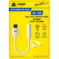 Aroma AC102 TypeC Aux Connector Cable (Pack of 10)