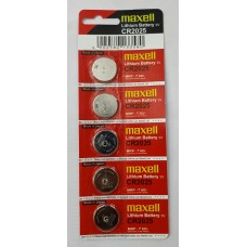 Maxell CR2025 Li-Ion Button Battery (Pack of 5)