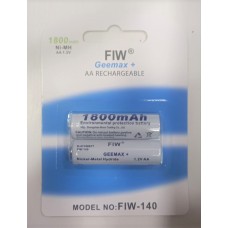 Geemax+ FIW140 1800Mah AA Batteries(Pack 0f 2)