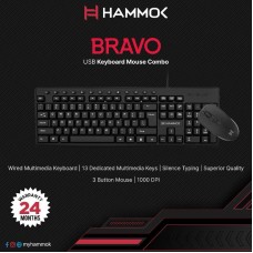 Hammok BRAVO USB Multimedia Keyboard Keyboard Mouse 