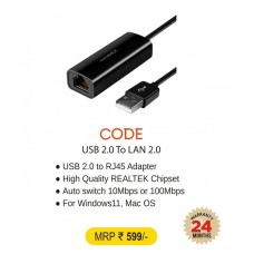 Hammok CODE USB Lan 2.0 (10/100mbps)
