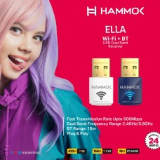 Hammok ELLA USB Wi-Fi +Bluetooth Dongle dual band- 5GHz (600 mbps)