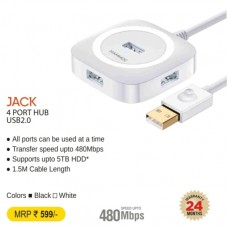 Hammok JACK 4 PORT USB Hub - 2.0 (White)