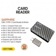 Hammok SAPPHIRE USB/TYPE-C CARD READER 3.1(CF/SD/TF/MS/MICRO SD)