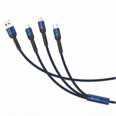 Lyne Flexy15 2.4Amp 1.25Mtr 3IN1 Data Cable