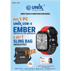 UNIX USW-4 Ember Bluetooth Calling Smartwatch & Get1 Bag Free 