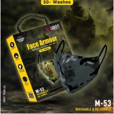 Ubon M53 Face Armour Washable and Reusable Mask(Pack of 3 Pcs)
