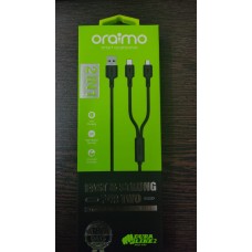 Oraimo OCD E62 2in1 (Micro USB + TypeC) Fast Charging Cable(Black)