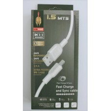 Vismac DC11 Winner (2.4Amp) 1.5M Extra Flexible TPE IPhone DataCable