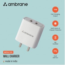 Ambrane Impulz S21 Wall Charger With Type-c cable