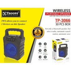Troops Troops TP-3066  Wireless Portable Speaker with USB/Micro SD&Aux Inputs