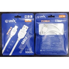 Unix UX-90 TypeC Quick Transfer USB Recharge&Speed 1000MM Data Cable