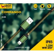 Ubon WR-257(1.5M)Commando Series IPhone Cable
