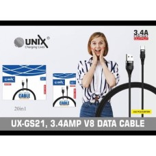 Unix UX-GS21 3.4Amp Micro/V8 Data Cable