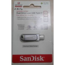 Sandisk 256GB SDDDC4 Ultra Dual Drive Luxe USB 3.1 Type-C Metal Pendrive