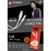 VingaJoy WR-515 2.4A 1Mtr Micro/V8 Fast Charging Metal Cable