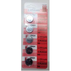 Lithium 2032 Cmos battery for remotes and calculator (Pack 5 pieces)