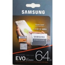 Samsung EVO -64GB-microSDHC-Card with SD Adapter