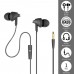 Boat BassHeads 100 In-Ear Headphones with Mic (Black)