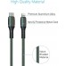 Portronics KonnectCL TypeC to iphone 1.2m/3A Nylon Cable(Green)