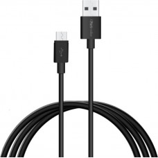 Portronics KonnectCore micro/V8 1M/2.1A Fast Charging Cable(Black)