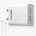 Portronics ADAPTO66 micro/V8 Dual USB 2.4A Fast Mobile Charger 