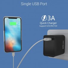 Portronics adaptoone Single USB 18W/3A Micro/V8 Charger(Black)