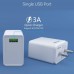Portronics adaptoone Single USB QC 18W/3A typeCCharger(White)